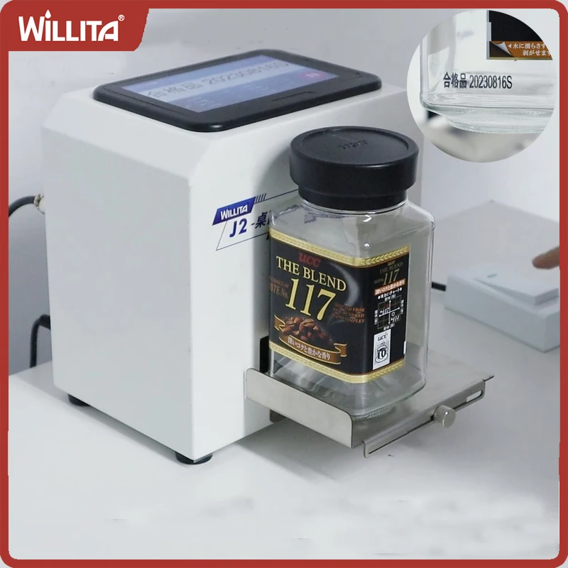 

Willita J2 12.7mm Label Printer QR Bar Batch Code Date Number Logo Expiry Date Desktop Inkjet Printer 25 Languages Portable