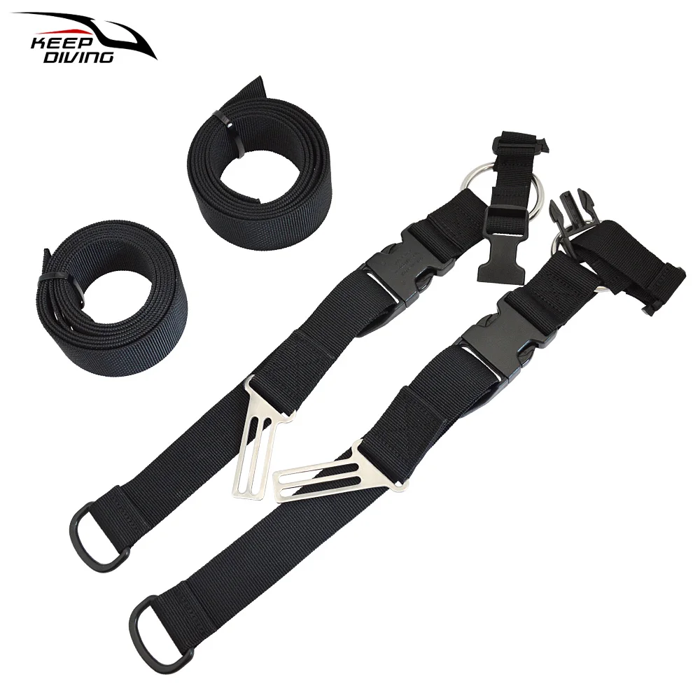 Scuba Diving Adjustable Backplate Quick Release Webbing Set BCD Ultralight Backplane Accessories 1.8M Nylon Webbing