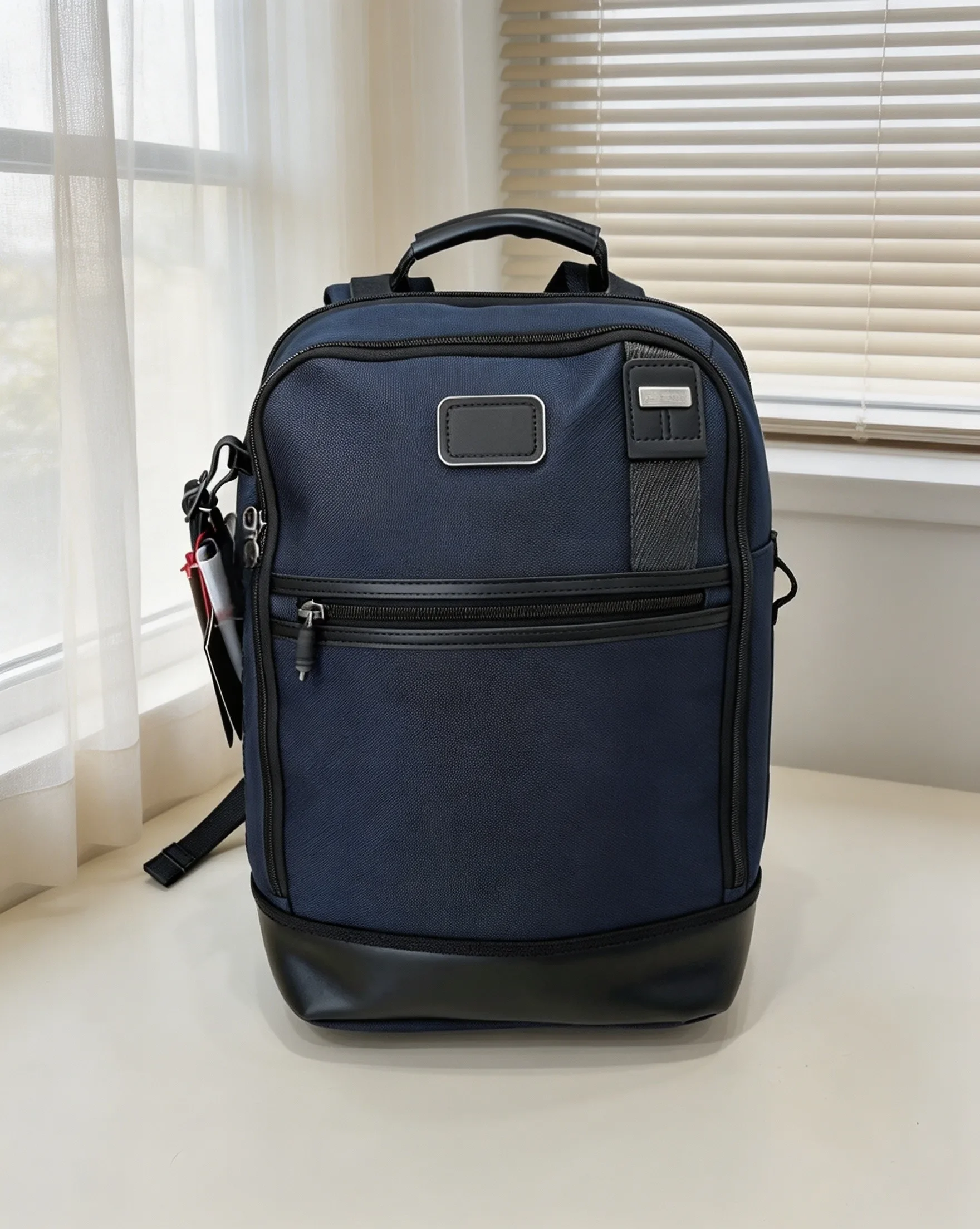 Water Resistant Casual Rucksack for Men, Large Capacity Ballistic Nylon Backpack for Office & School Use