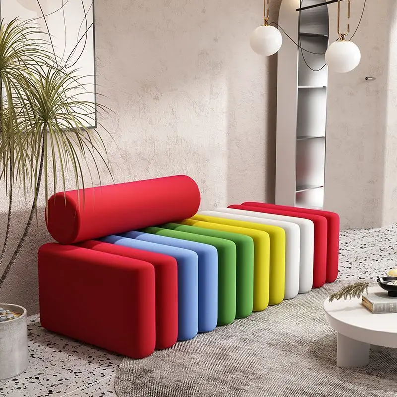 

Custom. Light Luxury Entryway Shoe Changing Home Clothing Store Sofa Long Resting Bedroom Bed End Cloakroom Sh