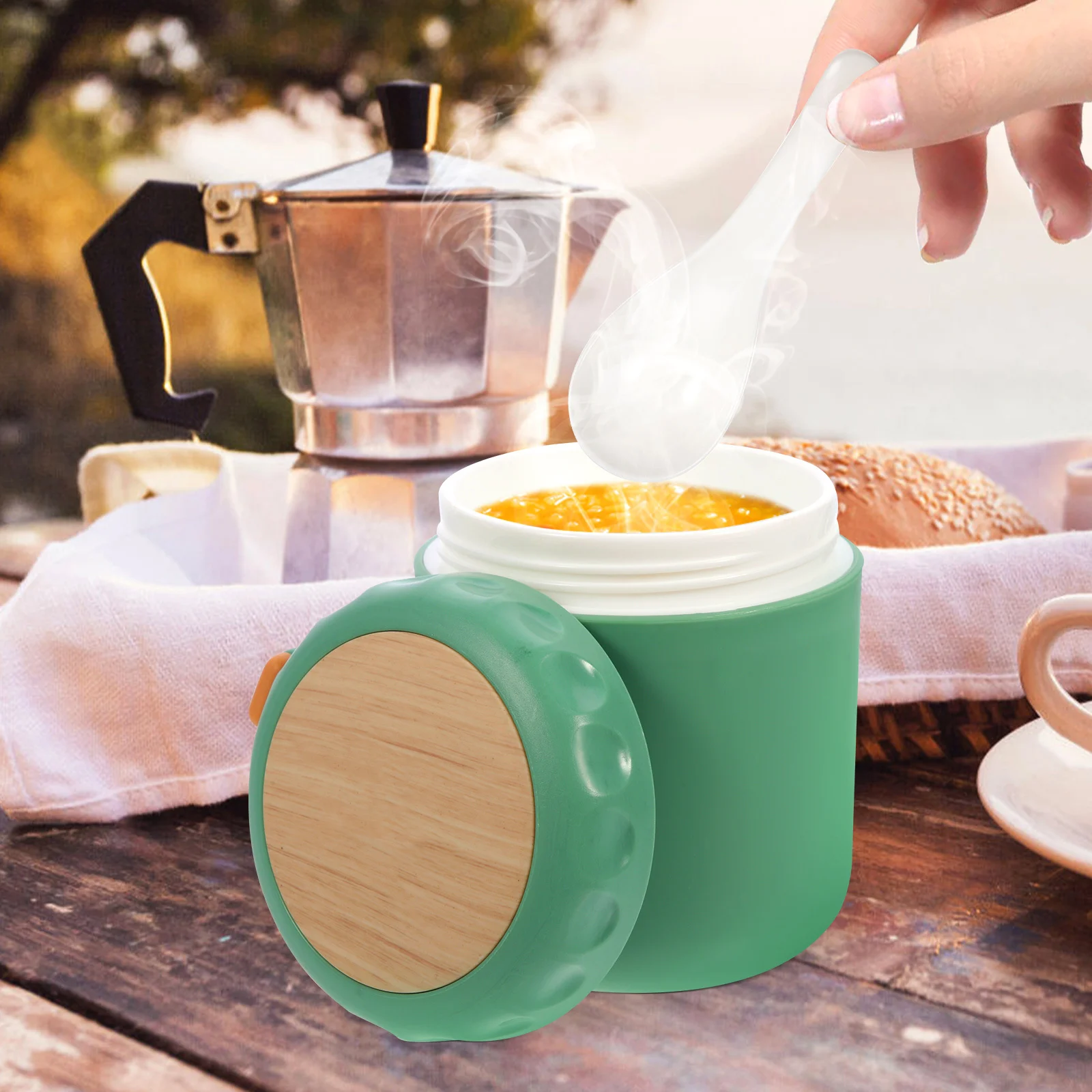 

1Set Thermal Soup Cup Set Stainless Steel Insulated Food Container Portable Lunch Box for Hot and Cold Drinks Keep Warm Soup