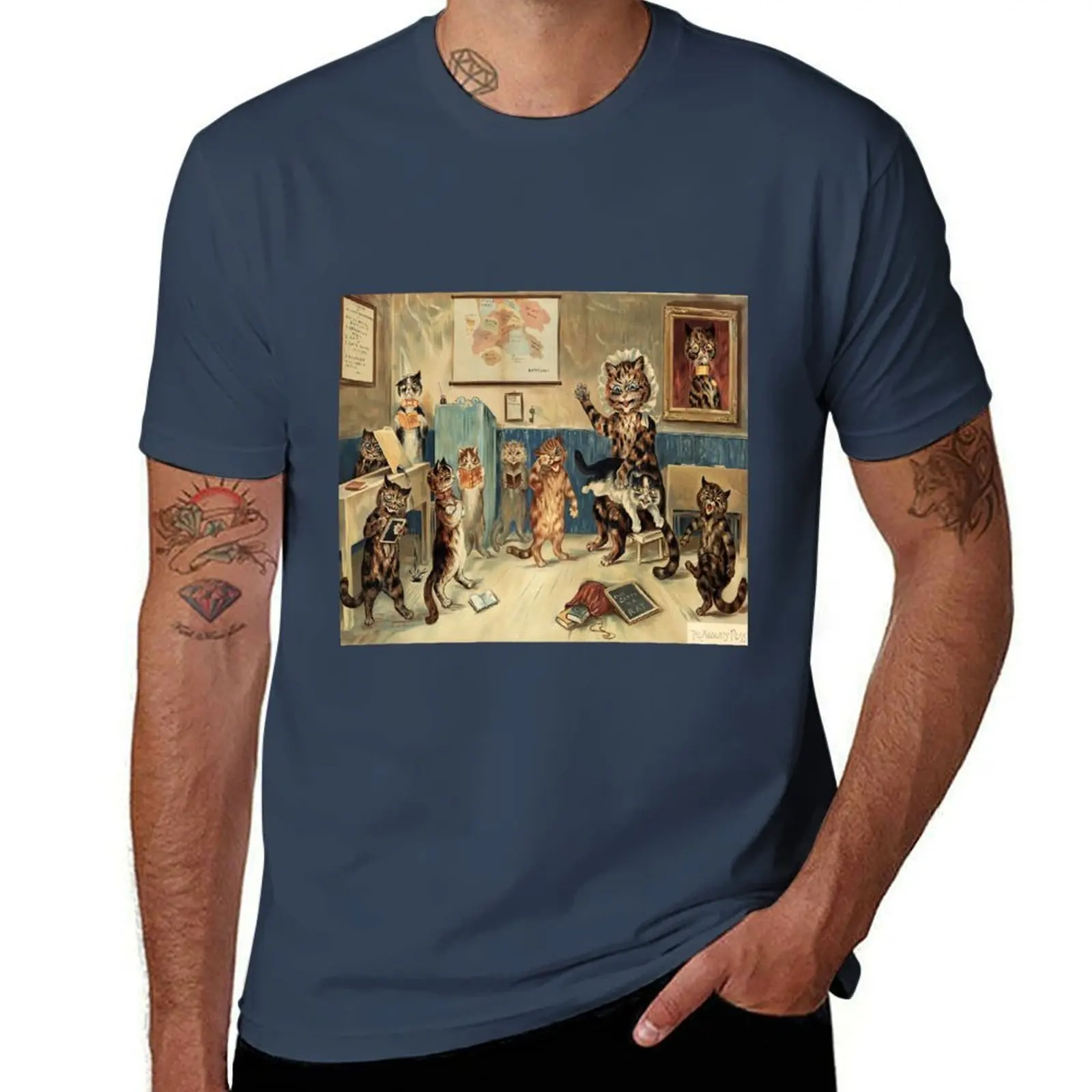 Arte original de Louis Wain 1860, Londres Camiseta básica lisa para uso diário