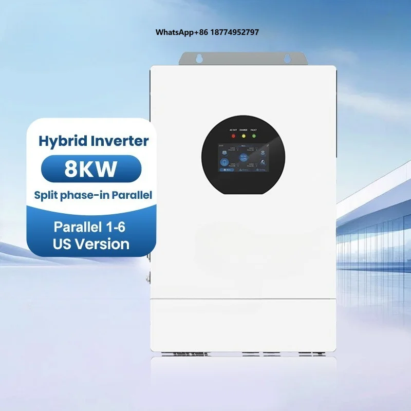 Solyx US Version 8kW Split Phase Solar Inverter 120 240V 51.2V DC 120A Charge Curren 4HP Motor Support Parallel Connection