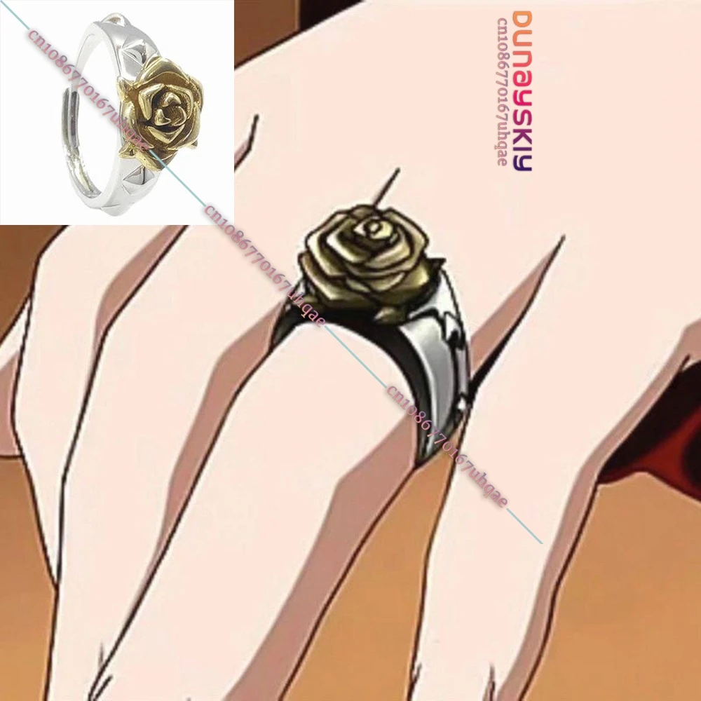 Rozen Maiden Rings Mercury Lampe Shinku Cosplay Prop Retro 3D Rose Finger Ring Jewelry Reiner Rubin Costumes Props Parts Anime