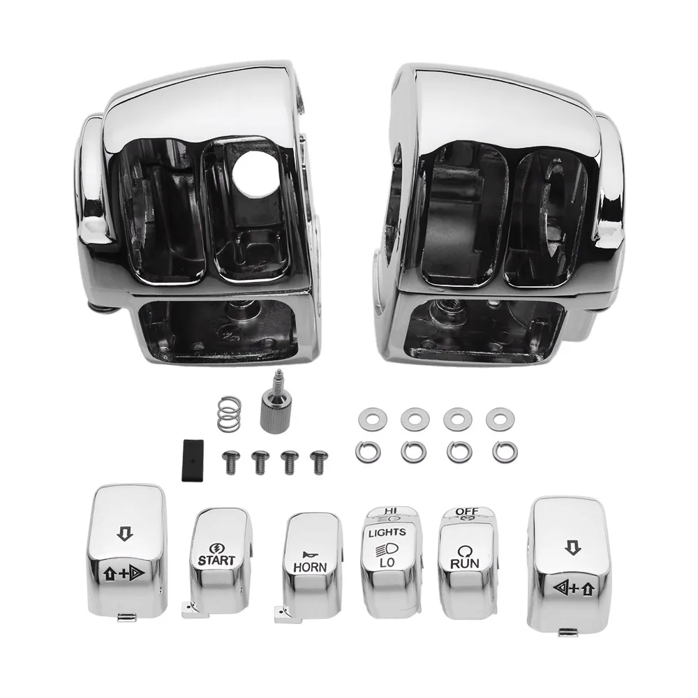

Switch Housing Kit Switch Caps Button Cover For Harley V-Rod VRSC Sportster XL 883 1200 Dyna Softail Touring Road King 1996-17