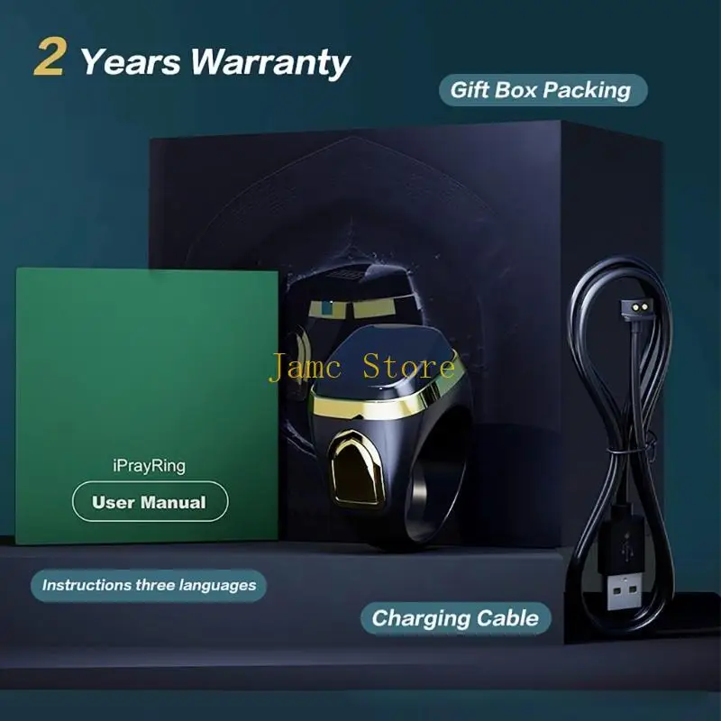 LX0B Waterproof Number Counter Hand Finger Rings LCD Digital Counting Tally Easy Counting Doa Waktu Pengingat Dekompresi