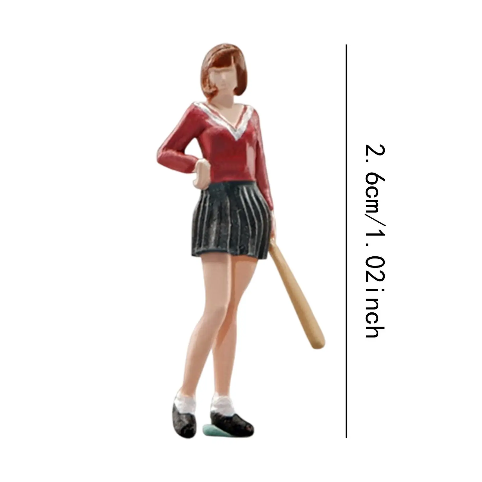 Figurki w skali 1:64 z krótką spódniczką, figurki ludzi do aranżacji dioram, żywiczne modele postaci do dekoracji ogrodu wróżek na biurko.