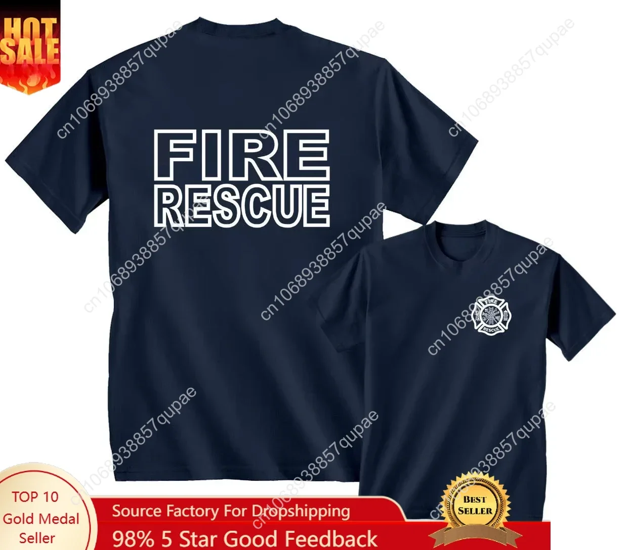 

Fire Rescue Firefighter Firemen Gear T-Shirt Men's Fashion T Shirt Hipster Tops Short Sleeve Tees Oversized T Shirt Men Clothing