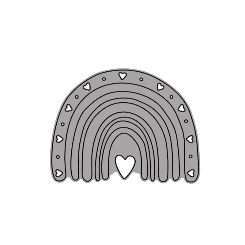 Curved Semicircle Rainbow Heart DIY Craft Metal Cutting Die Scrapbook Embossed Paper Card Album Craft Template Stencil Dies