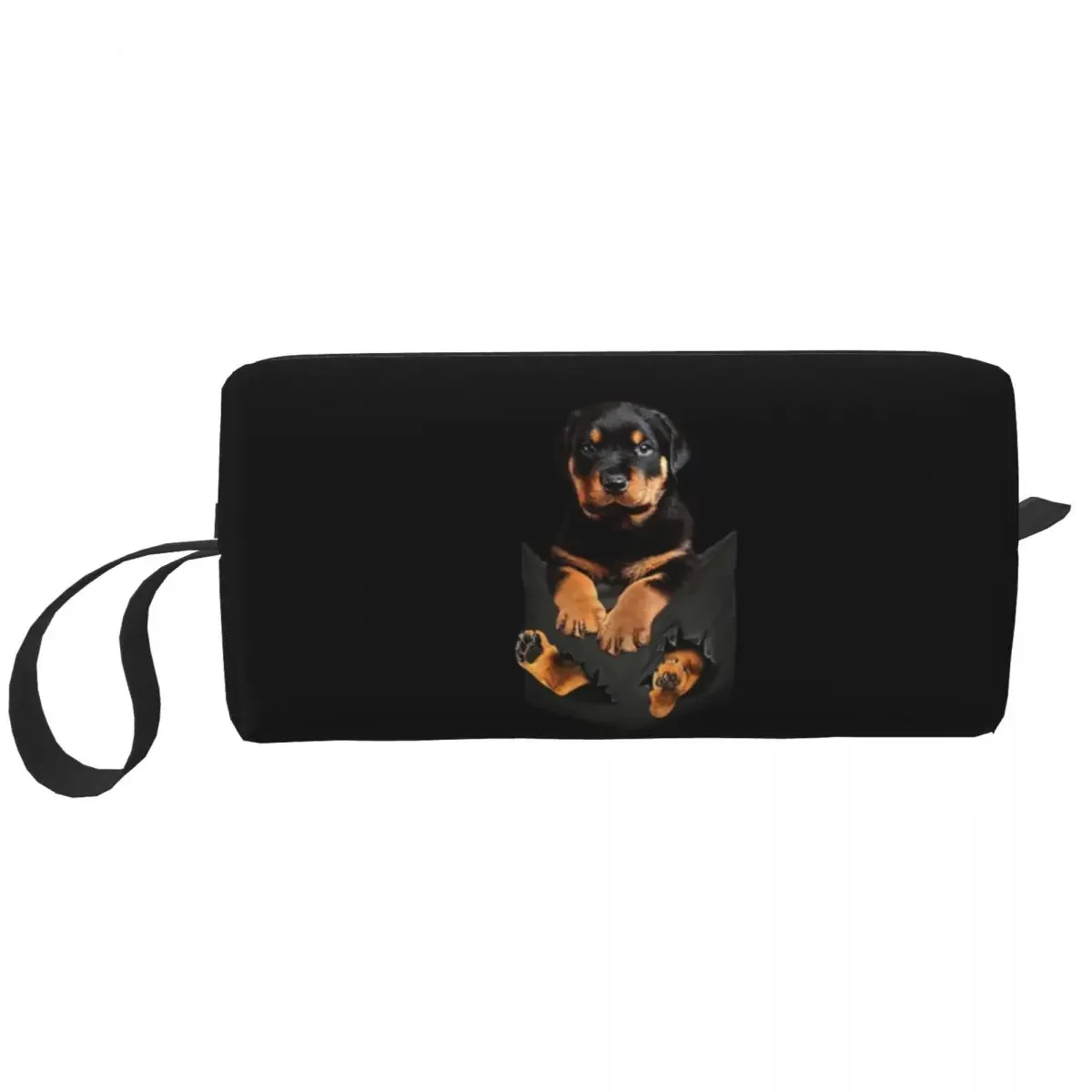 Rottweiler Cosmetic Bag Women Fashion Large Capacity Pocket Dog Rott Lover Makeup Case Beauty Storage Toiletry Bags