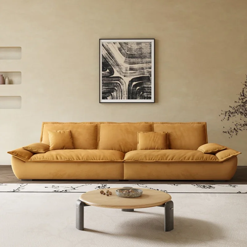 Italian Modern Living Room Sofas Puffs Nordic Design Lounge Couch Vintage Floor Luxury Moveis Para Casa Balcony Furniture