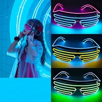 LED Wireless Glow-in-the-dark Glasses, Neon Twinkling Sunglasses, Suitable for Halloween, Christmas, Carnival Party 6