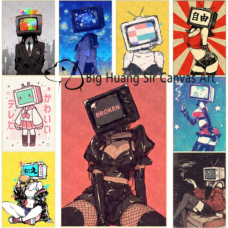 Tv Head Anime Girls… - image