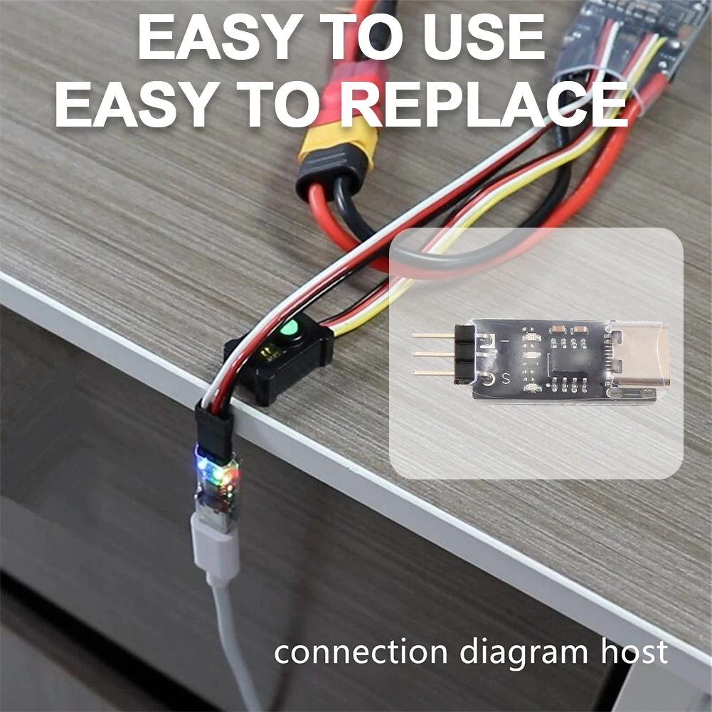 ESC Crawler ESC USB Link RC Upgrade Parts AM32 Open Source Speed Control Programming Brushless ESC Parameter Setter USB Linker