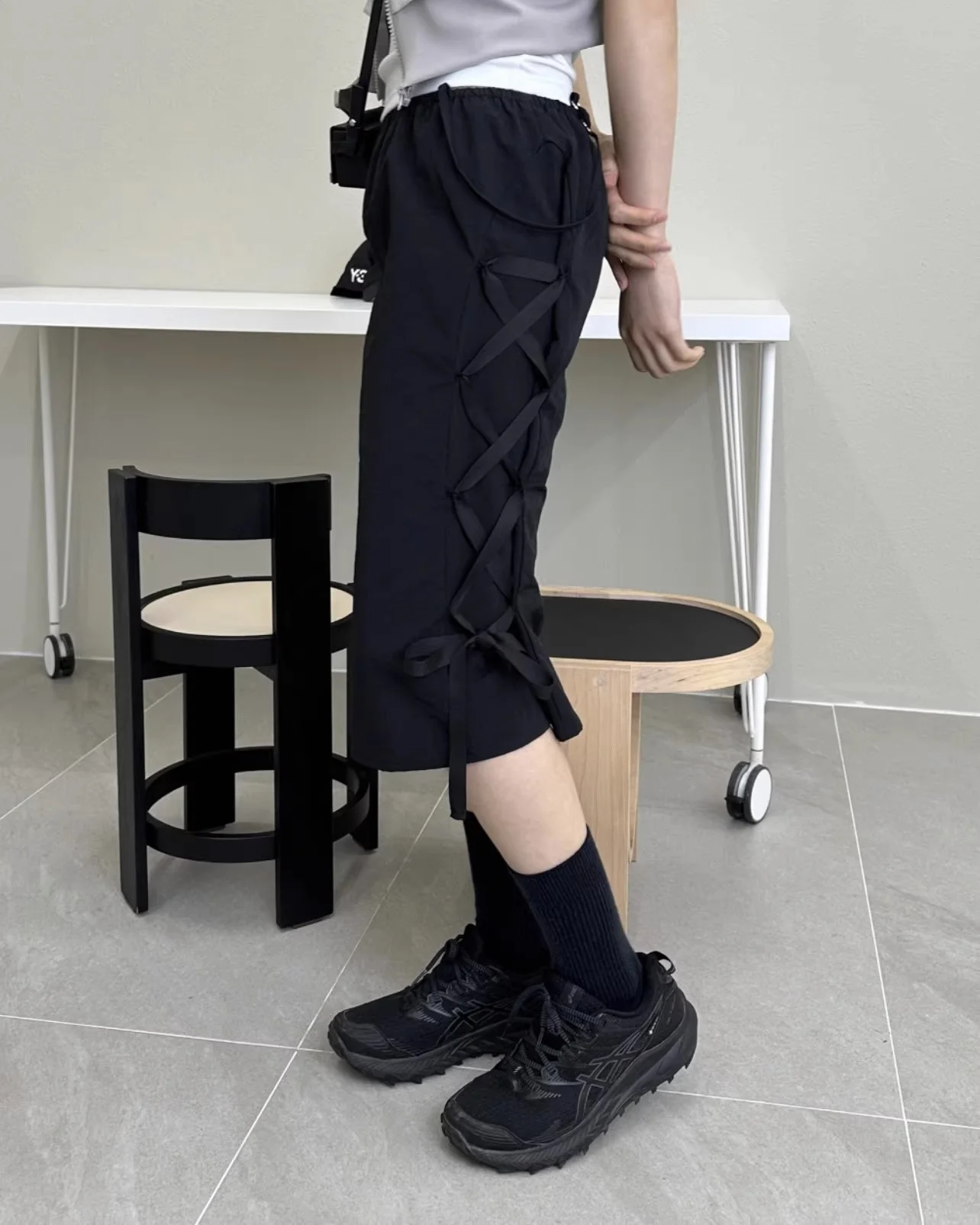 

Street Sle Dual-Wear Women's Dr Side-Tie Design Utili Faion High Waist ort Skirt Other Materials Autumn 2023