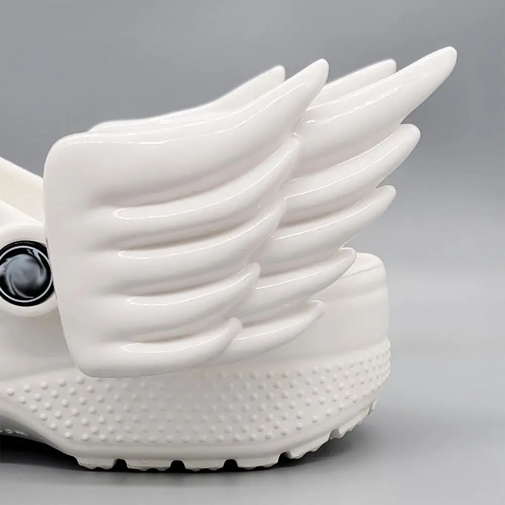 

Fluorescent Green Wings for Shoes Accessories White Cute Shoe Wings Shiny Charms Stylish DIY Wings Shoe Accessories