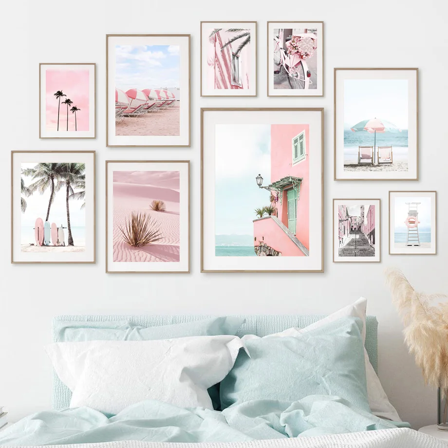 Pink Coastal Wall A…