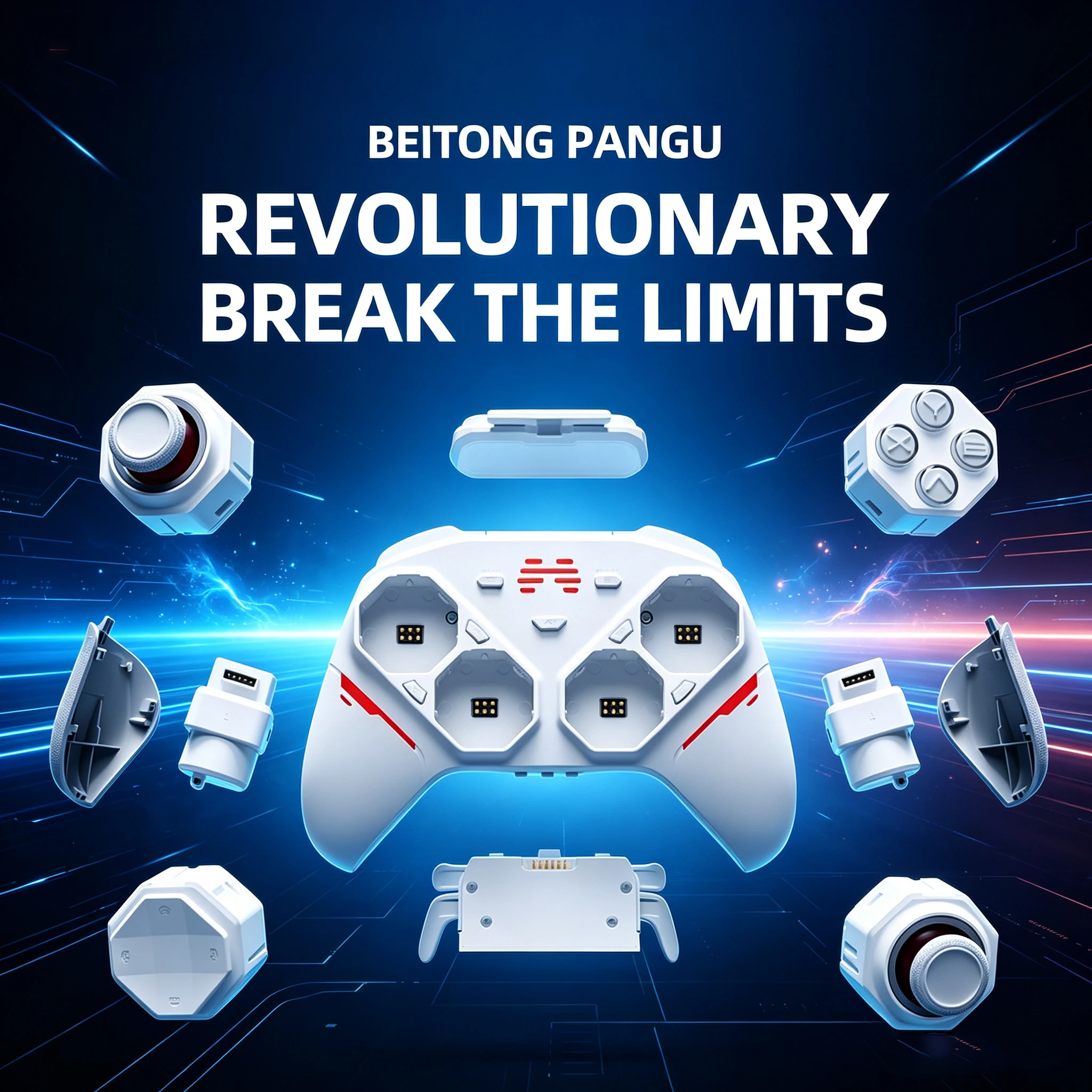 BEITONG PANGU Modular Wireless Game Controller, Customizable