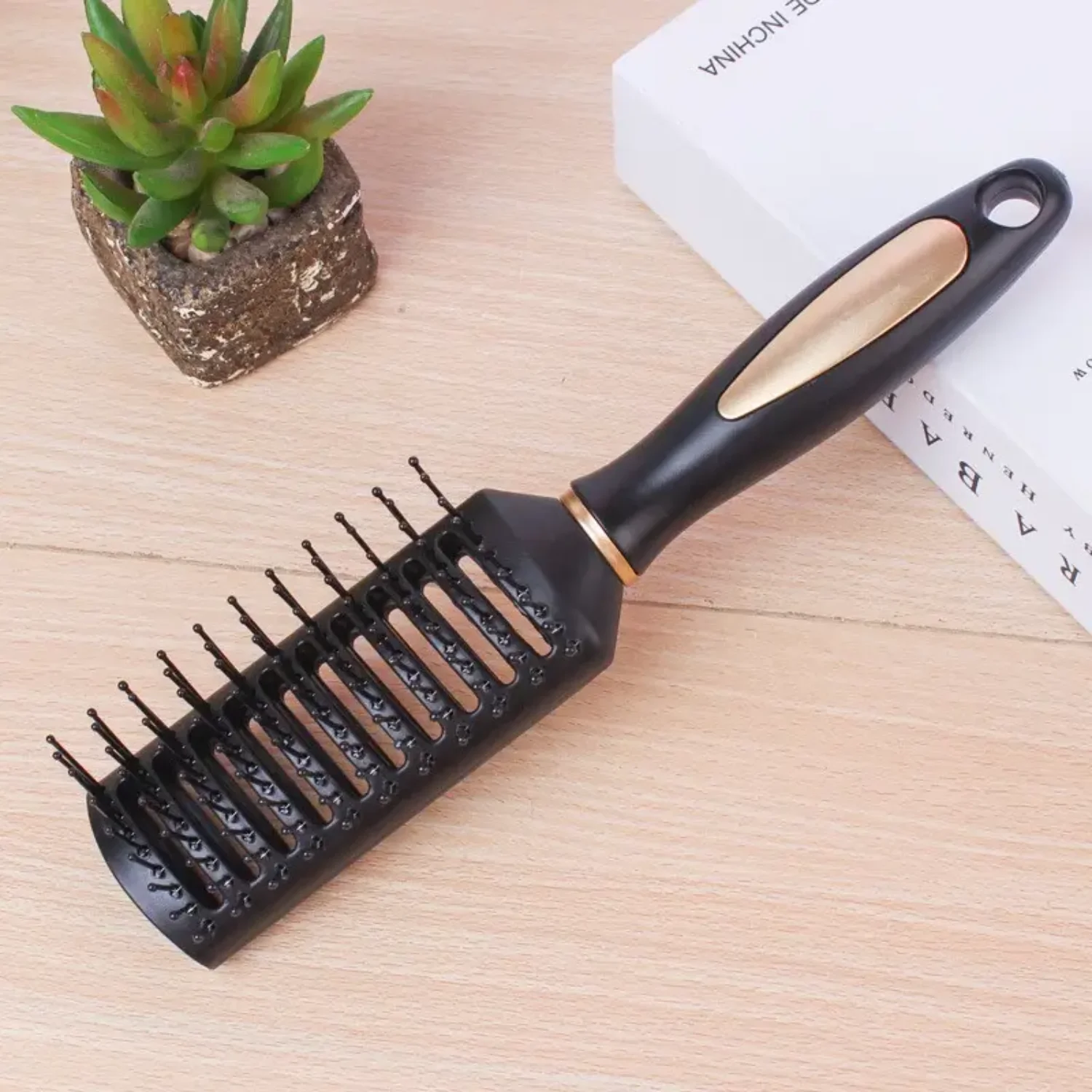 정전기 방지 마사지 대형 헤어 빗(고온 저항성) - 매끄럽고 엉킴 없는 머릿결을 위한 완벽한 제품