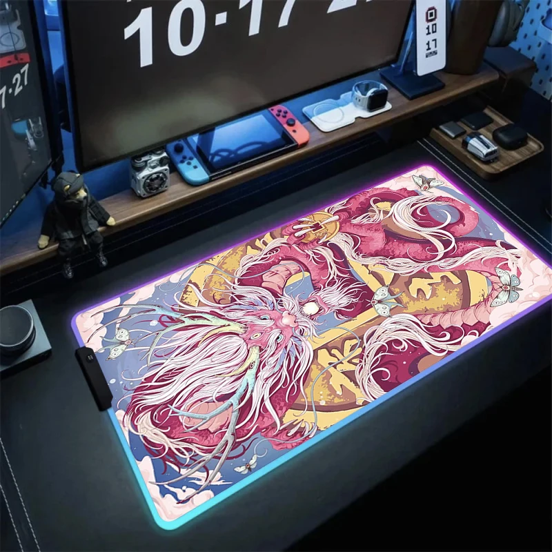 

Аксессуары для ноутбуков, геймерский коврик для мыши RGB, коврик для мыши с розовым драконом, настольный коврик для клавиатуры, игровые ноутбуки, светодиодный коврик для мыши, коврики для мыши с подсветкой в стиле аниме