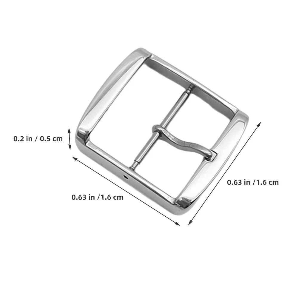 4Pcs Watch Strap Replacement Buckle Durable Metal Clasp Elegant Rectangular Design Adjustable Length Compatible Various Watches