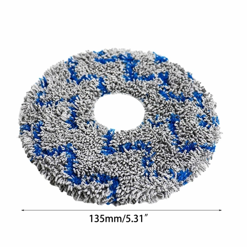 A6HB 12Pcs Microfiber Mop Cloth Washable Mop Pads for T10 TURBO/Deebot X1/OMNI/X1 TURBO Robot Vacuum Replacement Part