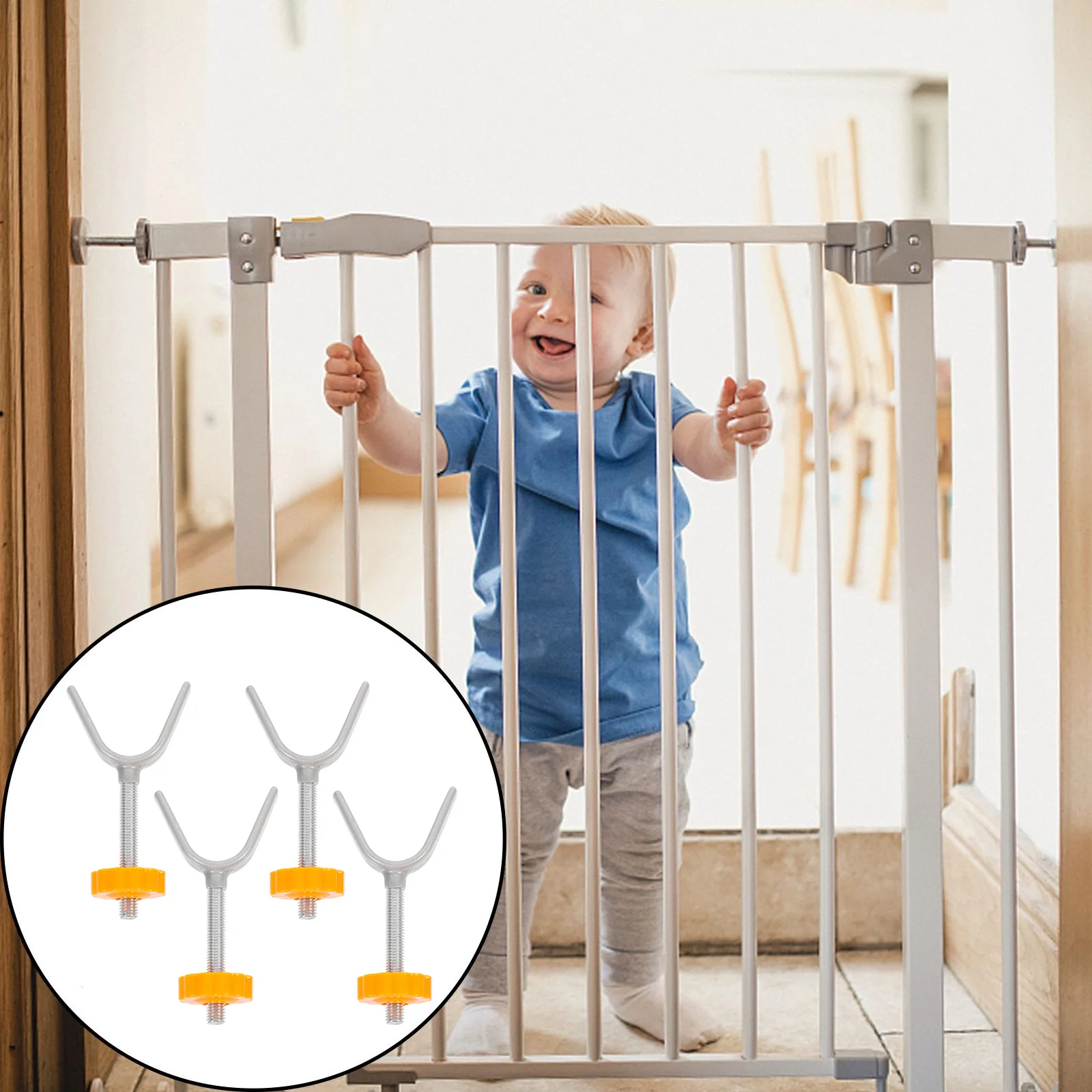 

4Pcs Y-Shaped Indoor Fence Bolts Guardrail Accessories Durable Easy to Use Lightweight Portable Excellent Workmanship