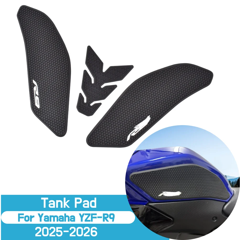 

For Yamaha YZF-R9 2025 2026 YZFR9 YZF R9 Side Tank Pad Oil Gas Fuel Protector Cover Motrocycle Rubber Stickers Decal Accessories
