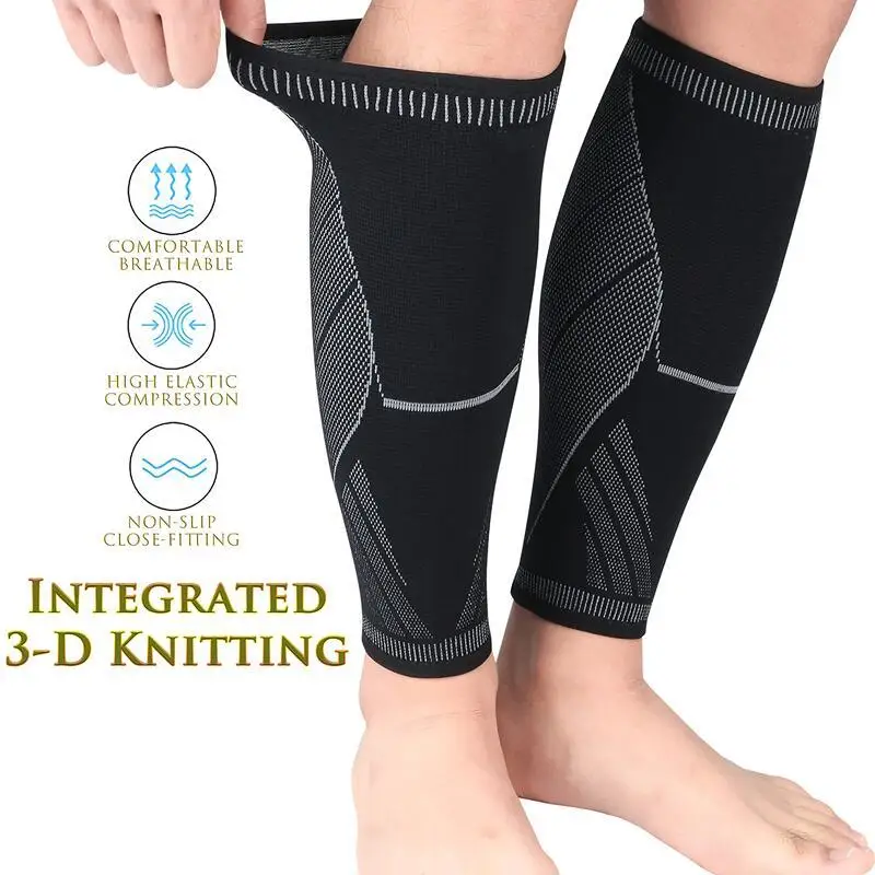 1 Pair Calf Compression Sleeves Men Women  20-30mmHg Leg Compression Socks for Shin Splint Varicose Vein Calf Pain Relief