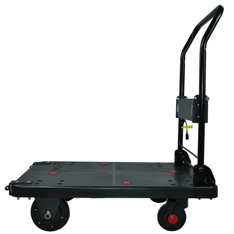 Uni-Silent 300kgs Heavy D uty Electricity Platform Hand Truck Electrical Folding Warehouse Electric Trolley Cart US300-DX-E-FYA