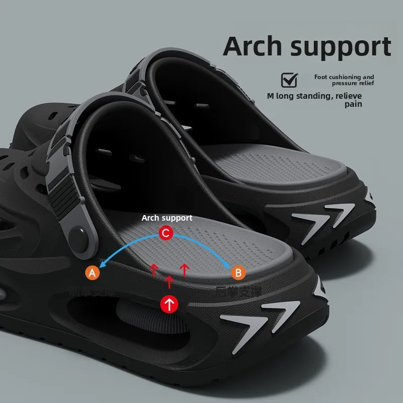 Cave shoes summer 2026 new anti slip and wear-resistant men's style, worn on the outside with a sense of stepping on EVA