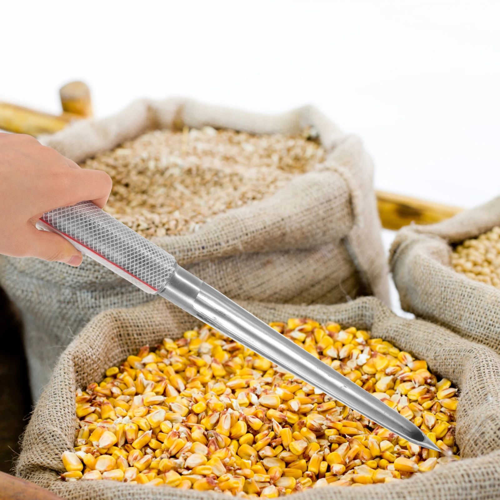 

Stainless Steel Grain Sampler 304 Grade PVC Material Farm Garden Tools Powder Soil Probe Wheat Sampler Practical Safe