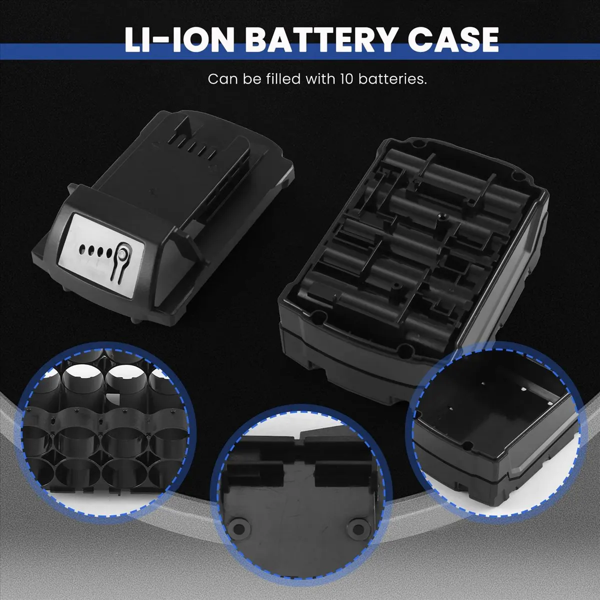 A77K  Shell Li-Ion Battery Plastic Case Lithium Battery Protection Case for 18V 48-11-1815 3Ah