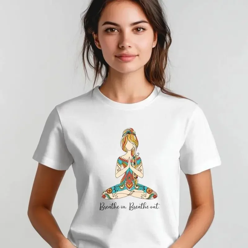 Breathe In OuT T Shirt Meditation Yoga Anxiety Workout Relaxation Mindfulness Zen