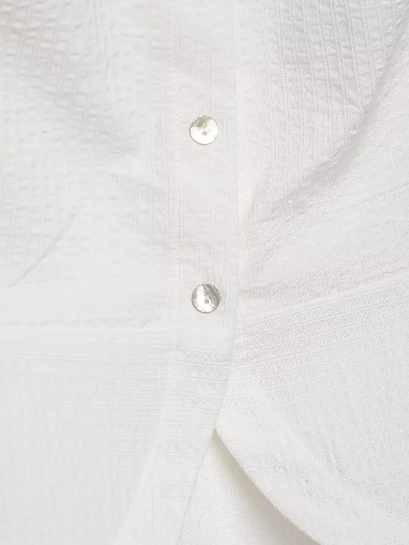 HH Französischer Stil Weiße Bluse mit Ausschnitten und Bindekragen Kurzarm Vorderer Knopfverschluss Schößchen-Oberteil Sommer Picknick Resort & Strand Büro-Outfit – Detail 10