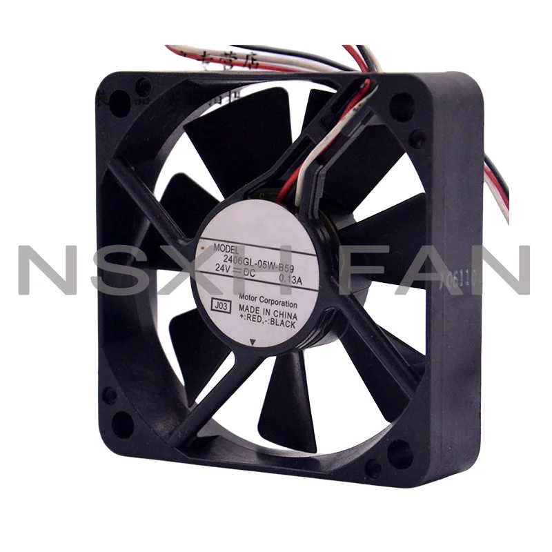 Ventilador de refrigeración de frecuencia, 2406GL-05W-B59, 24V, 0.13A, 6CM, 6015, 3 líneas, nuevo