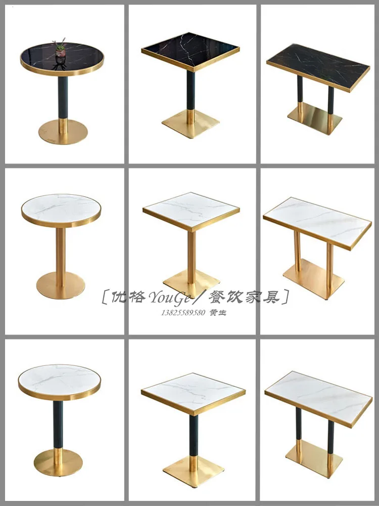 Reception and negotiate marble table outdoor commercial milk tea shop western restaurant coffee