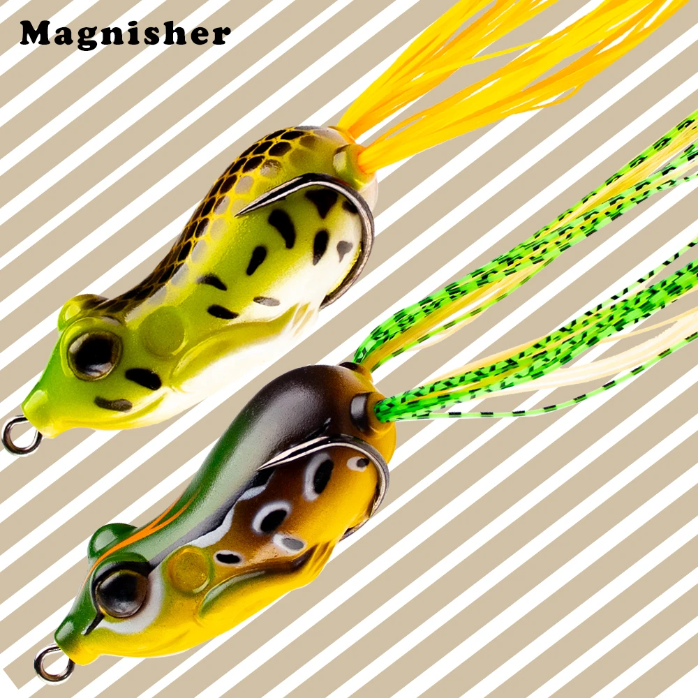 Magnisher Neue Ultra-Realistische 6,5cm Froschköder Topwater mit Weedless-Haken-Design für Barsch und Hecht – Weichköder für kraftvolle Angriffe