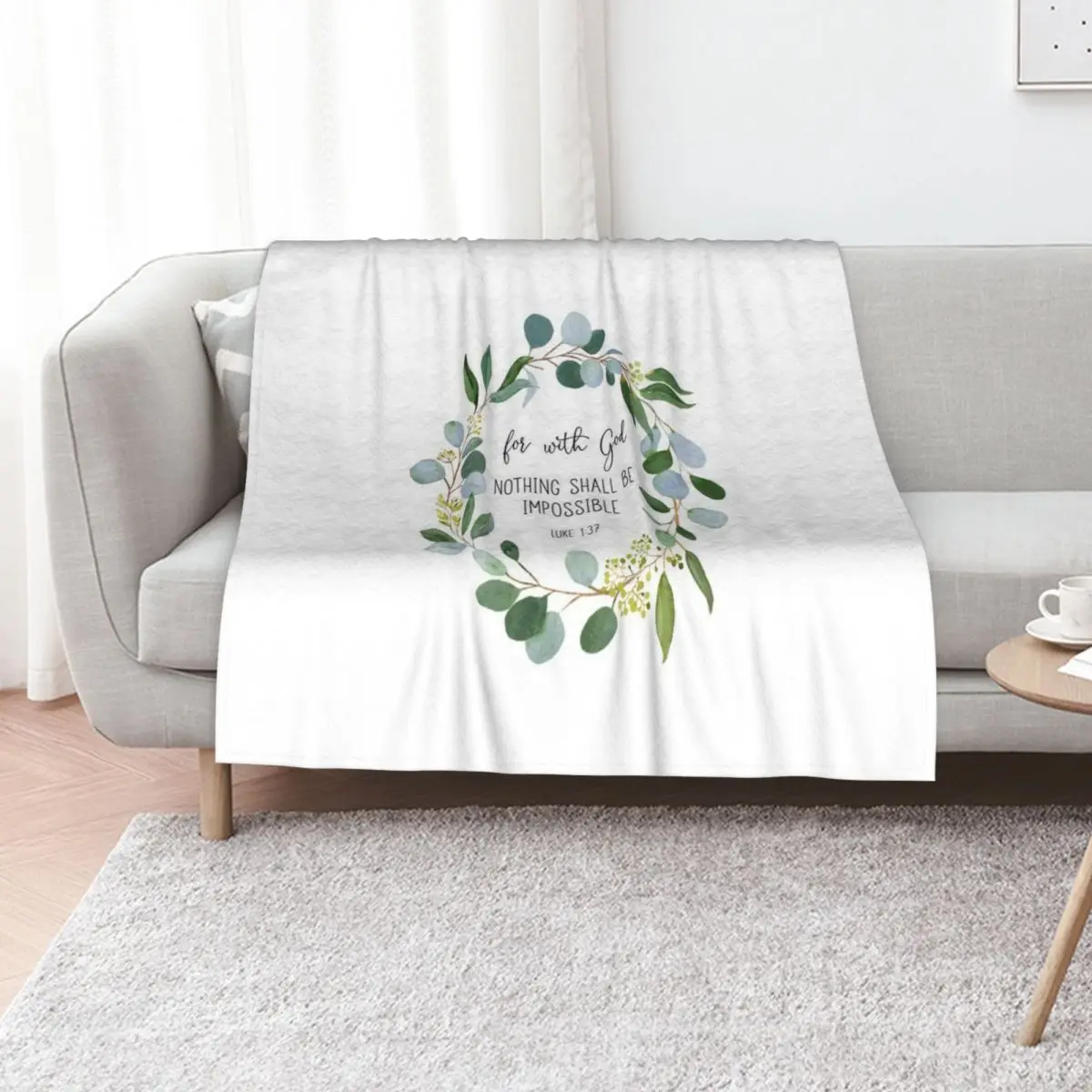Luke 1:37 Nothing Shall Be Impossible Throw Blanket Luxury Brand funny gift warm for winter Bed covers Baby Moving Blankets