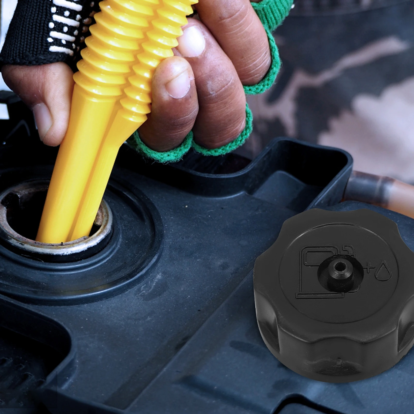 

Oil Pot Cover 43MM Black Protective Cap for Motorcycle Fuel Tank Gas Sticker Replacement Seal Durability Craftsmanship Anti