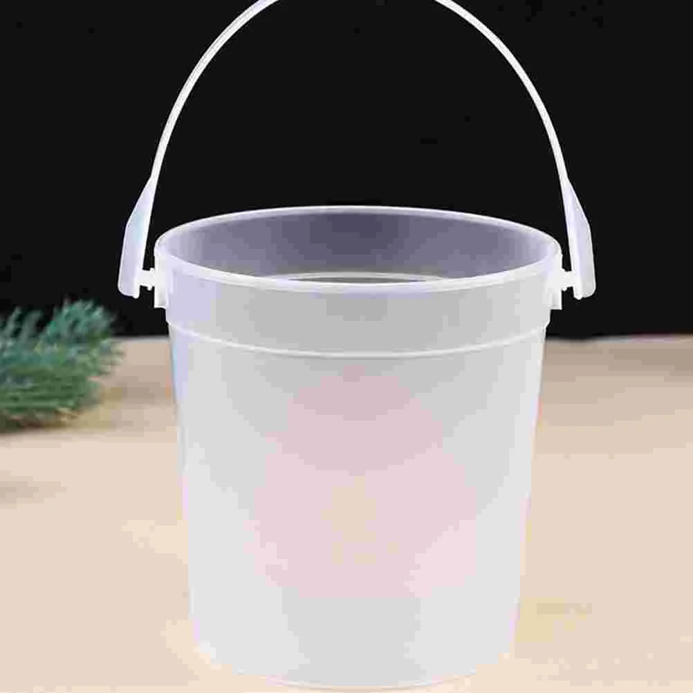 5 PCS Paint Brush Transparent Bucket Without Lid Child Buckets Collapsible Pp Clear