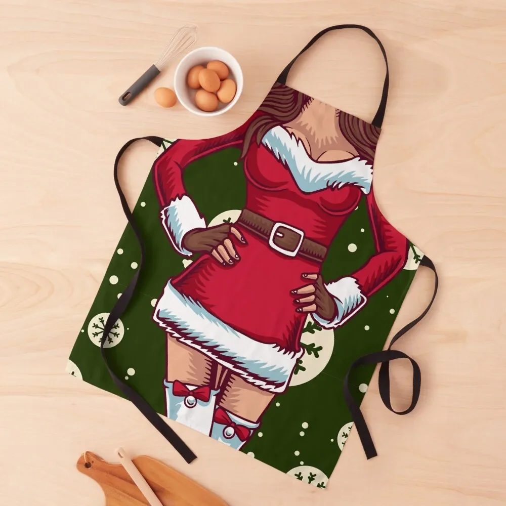 Sexy Funny Santa - Best Funny Christmas Gift Apron kitchen gadgets Funny kindergarten teacher Women Kitchen Apron