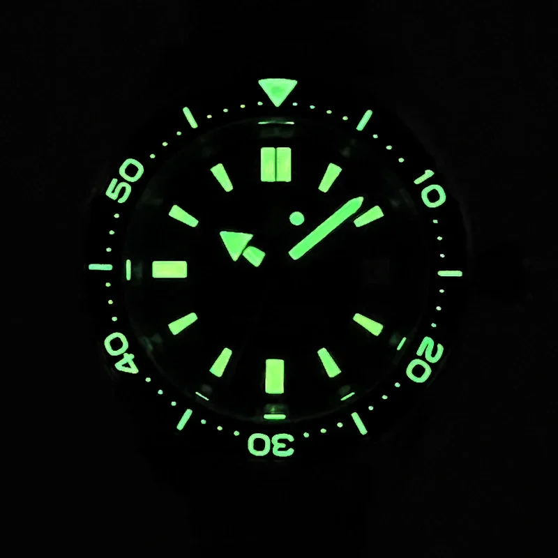 Tactical Frog Mens Diver Watches 62Mas Automatic Wristwatch Military Diving 200M Waterproof C3 Luminous Sapphire NH35 Steel Band