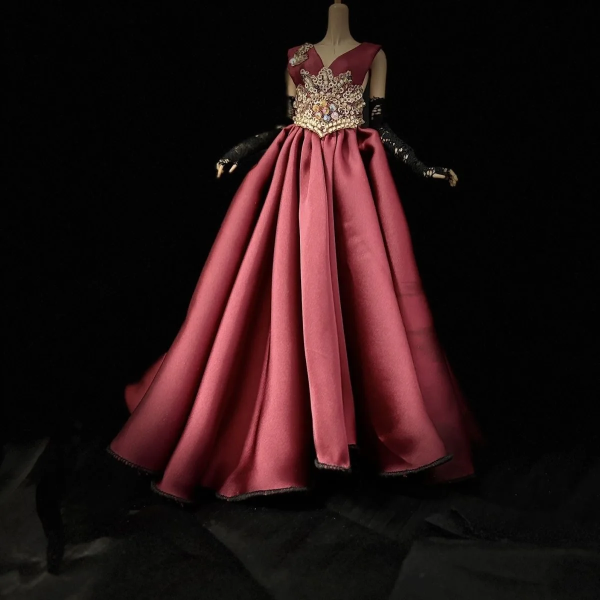 Doll accessories 1/4 doll clothes, bjd dress red 1/6 doll clothes free shipping