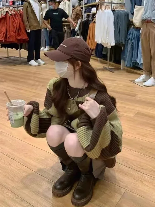 السيدات Thiened كسول Sle محبوك سترة الخريف الشتاء جديد وصول دافئ دافئ فضفاض صالح جولة Ne Long Sve أعلى