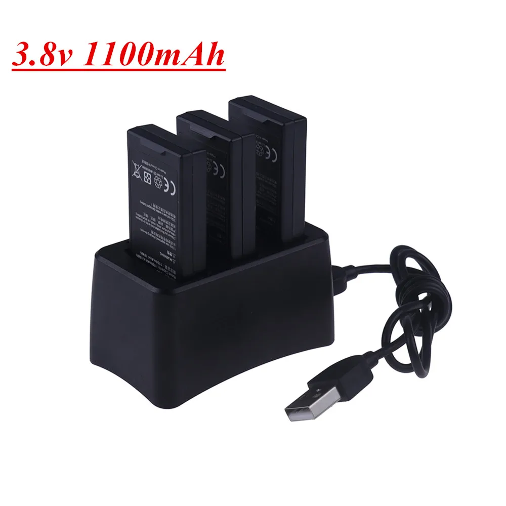 

For DJI Tello Battery 3.8V 1100mAh Lithium Battery With 3-In-1 Charger For dji hub Tello flight Battery Accessories