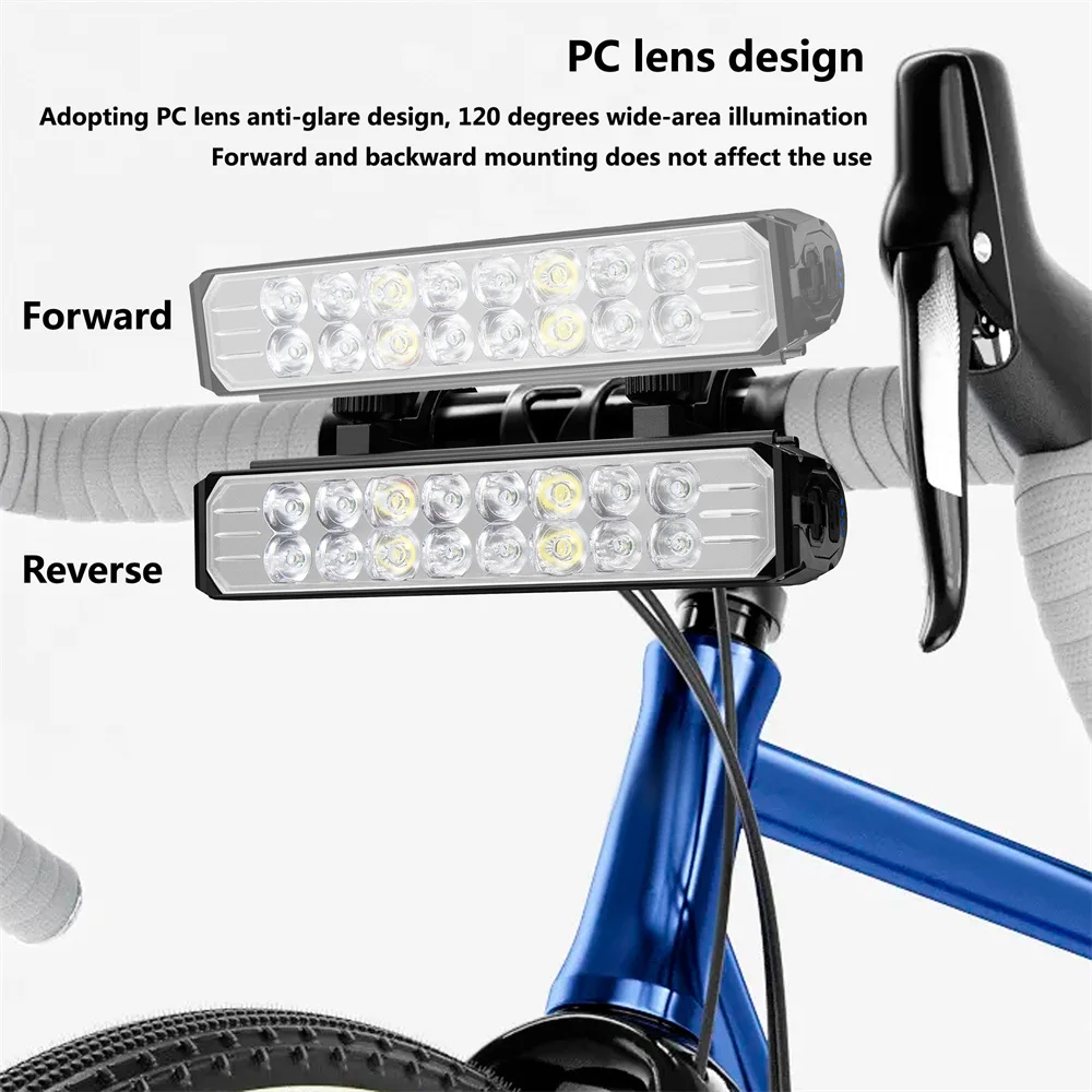 SHIZIWANGRI 10000mAh Bike Light MTB Front Lamp C-type Charging 16 LED 6000LM  Highlight Bicycle Light Waterproof Headlight