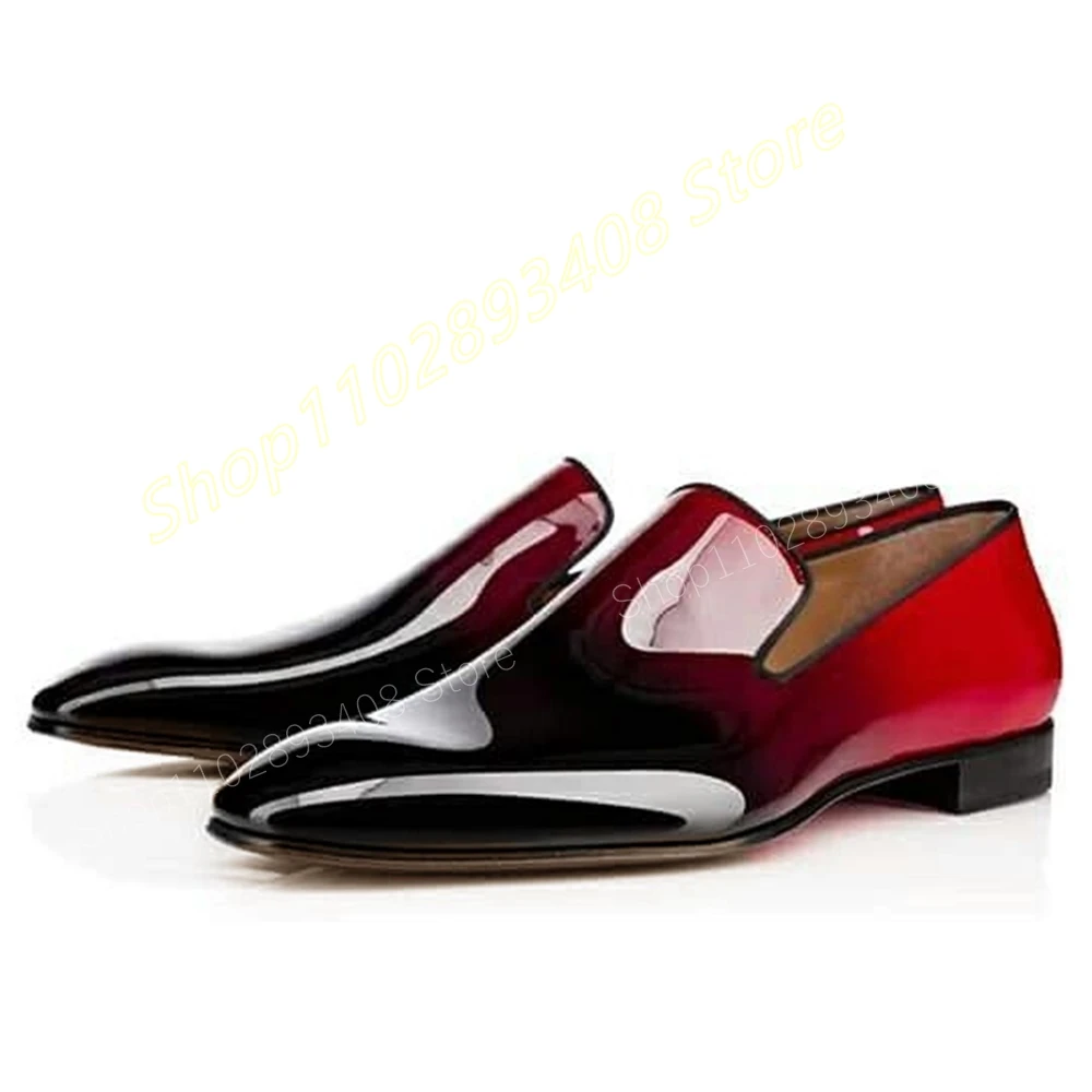 

Black and Red Gradient Men Dress Shoes High Quality Loafers Business Party Fashion Flat-with Men Shoes 2024 Zapatillas Mujer