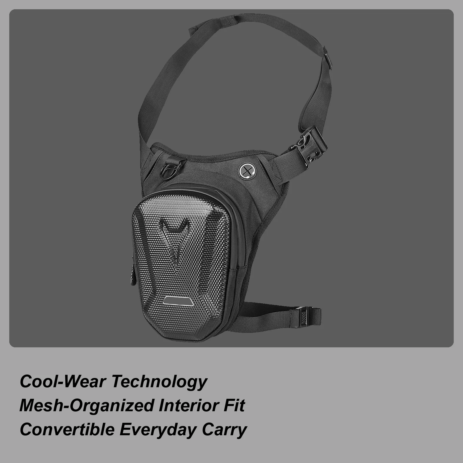 

Motorcycle Leg Bag Waterproof Adjustable Fanny Pack Shoulder Thigh Bags With Zipper For Cycling Hiking Travel Outdoor Bike