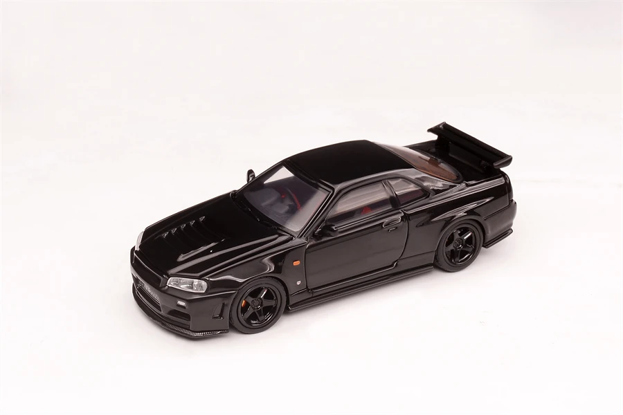 静的鋳造合金ディスプレイモデル,子供部屋装飾,1:64 GT-R r34 Z-TUNE,オープン,アダルトコレクション,ギフト